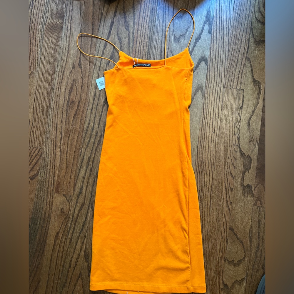 zara orange dress
